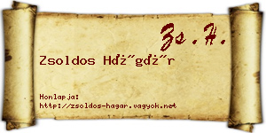 Zsoldos Hágár névjegykártya